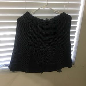 express skirt with white polka dot